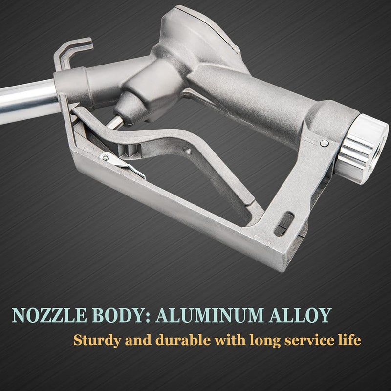 GDDGHS Fuel Nozzle 3/4", Gas Pump/Tank Nozzle with Hook and Swivel for Diesel Gasoline Kerosene, Manual Fuel Nozzles 3/4" Inlet&15/16" Outlet, Flow Rate 20 GPM, 50 PSI - Image 3